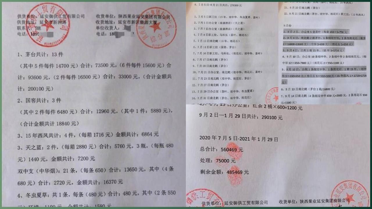 国企奢侈消费账单曝光：陕西果业延安集团的权力滥用